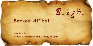 Berkes Ábel névjegykártya