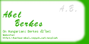 abel berkes business card